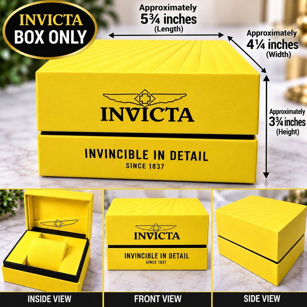Invicta Yellow Watch Box Only Replacement Case with Pillow and Document Pocket
